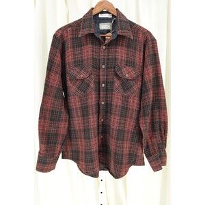 Bush Hog Men's VTG Woolaka Wool Blend Long Sleeve Button Up Shirt SZ 16L 16 1/2